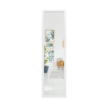 Northix Pravokutno ogledalo za vrata pune veličine 33x119 cm bijelo