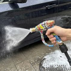 Vixson Visokotlačni nastavak za pranje s posudom za pjenu, 5 načina mlaza, boca za sapun 1 L, za auto, terasu i vrt | WASHGUN