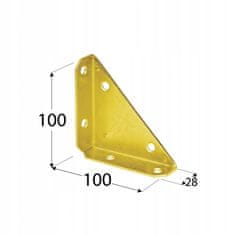 DOMAX DOMAX Kutni ormarić 100x100mm cink zlatni
