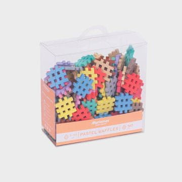 MARIOINEX Mini Waffle Pastel građevinske kocke 140 dijelova za 4-godišnjake, potiču motoričke sposobnosti.