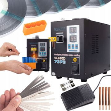Rosfix Set Sunkko 737G Točkovni Varilac Za Celije – Impulsni Nadzor, Pedala, 800 A | 220V, 200X140X245 MM
