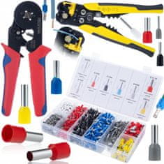 Rosfix Kliješta Za Krimpanje Izoliranih Tulejki Set – 1200 Tulejki + Automatski Skidač Izolacije | 0.25-10 MM²