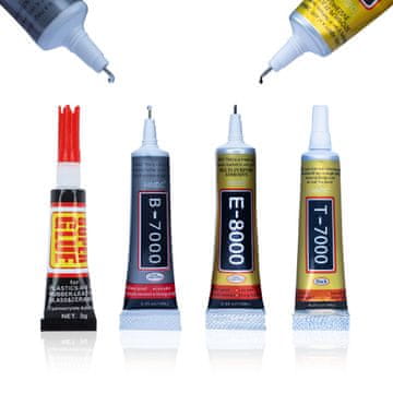 Rosfix Set Univerzalnih Ljepila E-8000, T-7000, B-7000 15ML + Super Ljepilo 3G – Preciznost I Trajnost | Višenamjenska Upotreba