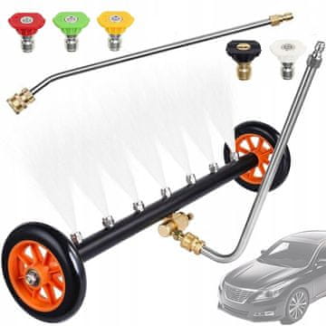 Rosfix Set Cijev I 5 Mlaznica – Cijev 34 CM 30° Za Visokotlačni Perač | 1/4" Brzi Spoj, 7 Mlaznica, 250 BAR, Od Nehrđajućeg Čelika