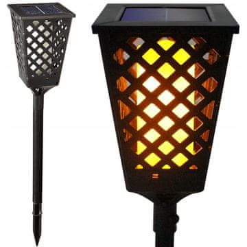 Verkgroup Solarna vrtna podna LED lampa s efektom gorućeg plemena 107 cm