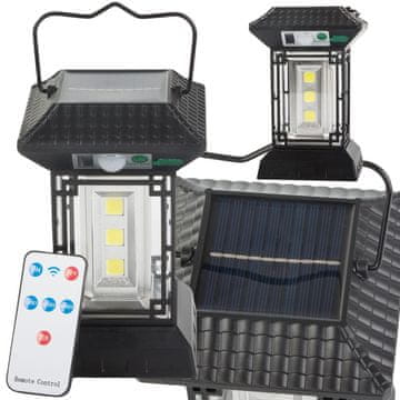 Verkgroup Putna baterija 2400mAh solarna LED kamperska svjetiljka sa senzorom, USB daljinskim upravljačem