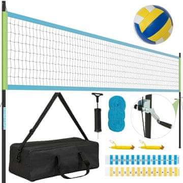 Northix Set mreža za odbojku na otvorenom podesiva visina zelena 9.5 m
