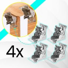 Sklopivi set s mehanizmom zaključavanja za produživi stol i stolicu, 4 dijela, fleksibilna potpora za namještaj, FlexFold.