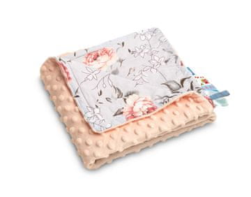 Laki dekica minky 75x100, boja breskve, čarobni vrt