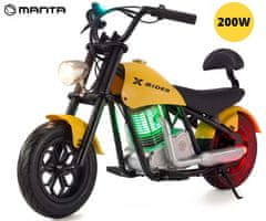 Manta Xrider Cross 12 Pro dječji električni motocikl, 200W, crno-žuti