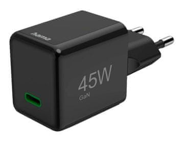 Hama Super Mini Power Delivery Quickcharge USB-C 45W crni zidni punjač