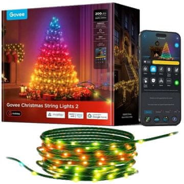 Govee LED rasvjeta Božićna svjetla u nizu 2 H80C4 Zelena