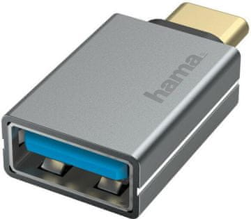 Hama Premium otg adapter USB-C - USB-A 3.2 5Gbps (utikač-utičnica) sivi