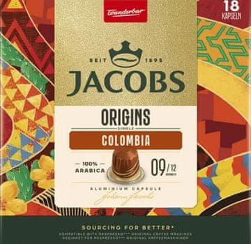 Jacobs Origins Kolumbija kapsule 18 kom.