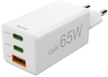 Hama GaN 65W PD/QC zidni punjač bijeli