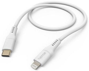 Hama HAMA Fleksibilni kabel za punjenje/podatkovne podatke USB-C - Lightning 1,5 m bijeli