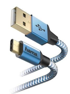 Hama HAMA reflektirani USB-A - Lightning kabel 1,5 m plavi 201553