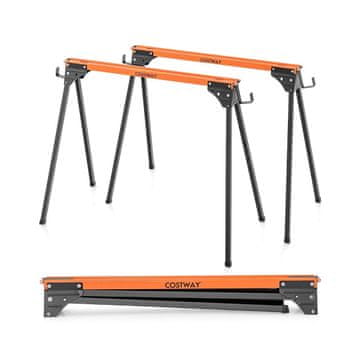 Northix Sklopiva metalna radna postolja za pilu 500 kg 96x47x76 cm