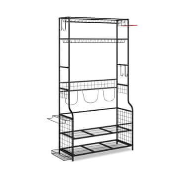 Northix Organizator za golf torbe s kotačima kukama i košarama 132x40,5x194 cm