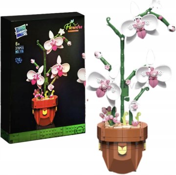 Orhideja u posudi od kockica, kockice ORCHIDEA vrt cvijet za poklon 379 kom.