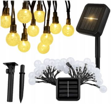 Solarna led girlanda 5M G40, 20 žarulja, vrtne lampice retro stila