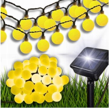Solarne lampki ogrodowe, solarni vijenac 7m 50x LED za balkon
