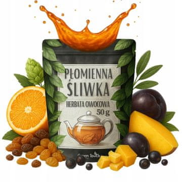 Voćni čaj PŁOMIENNA ŚLIVKA 50 g hmelj borovica latice ruže papar