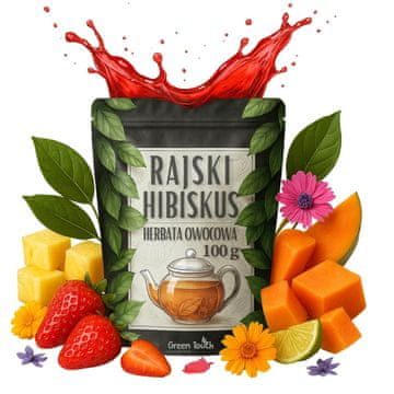 Voćni čaj RAJSKI HIBISKUS 100 g s ananasom, papajom, mangom i jagodom