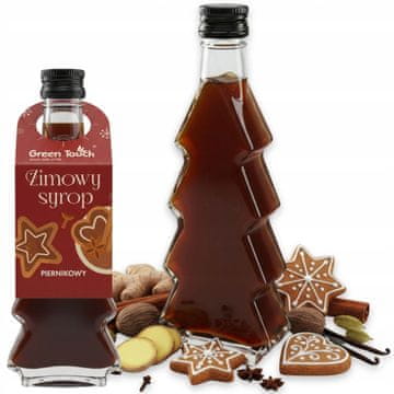 Zimni sirup od medenjaka 200 ml, prirodna vanilija, bočica božićno drvce za čaj