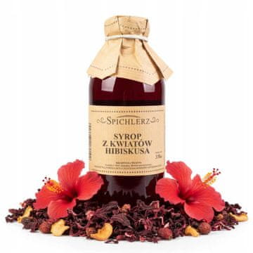 Sirup od hibiskusa s cvijetom hibiskusa za čaj, napitke i limunade, prirodni, 330ml