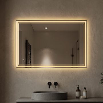 S6 Steklarstvo Šest LED ogledalo S6P1, 120x80cm / 80x120cm, 3 boje LED osvjetljenja, antifog funkcija