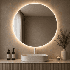S6 Steklarstvo Šest LED ogledalo S616B, fi 80cm, ambijentalna rasvjeta
