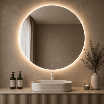 S6 Steklarstvo Šest LED ogledalo S616B, fi 80cm, ambijentalna rasvjeta