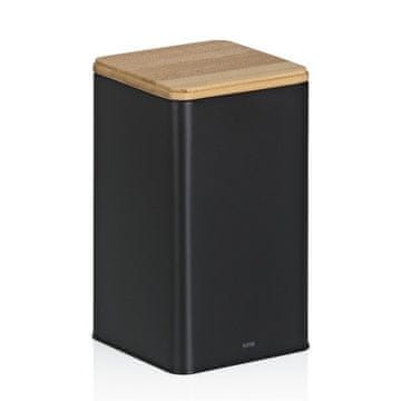 Kela Posuda za hranu KL-17889 storage Kiril metal black 11.5x11.5x19.0cm 1.6l