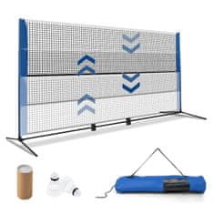 Northix Podesiva mreža za badminton set torba loptice metal PE