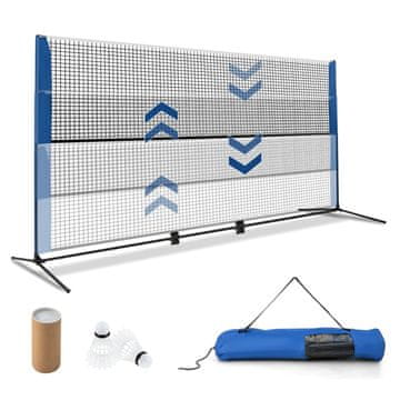 Northix Podesiva mreža za badminton set torba loptice metal PE