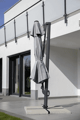 Kettler Easy Turn suncobran, vodootporni, antracit/svijetlo sivi, 300x300 cm
