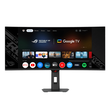 ASUS ROG Strix XG34WCDMTG monitor, UWQHD, 240Hz, OLED, Android GoogleTV, WiFi6, zakrivljeni