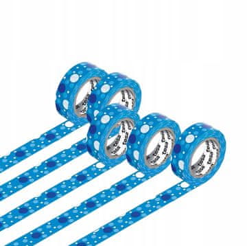 Tesa Samoljepljiva ukrasna papirna washi traka plava 10m x 15mm x 5
