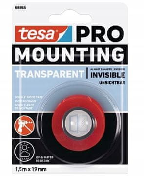 Tesa TESA prozirna jaka montažna samoljepljiva folijska traka 1,5 m x 19 mm