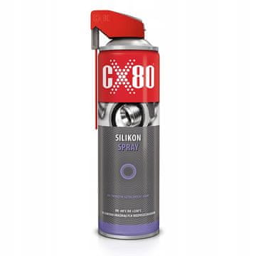 cx80 DUO SPRAY Silikon do uszczelek wanny gumy tworzyw sztucznych 500ml