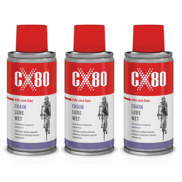 cx80 CX80 BIKE CHAIN LUBE WET Mokri sprej za podmazivanje lanca bicikla 150mlx3