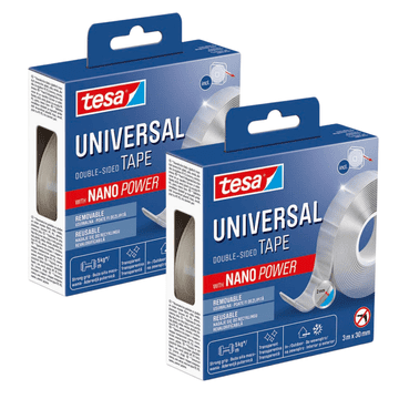 Tesa NANO POWER Dvostrano ljepljiva traka, nosivost 5 kg/m, montaža 3 m x 30 mm x 2