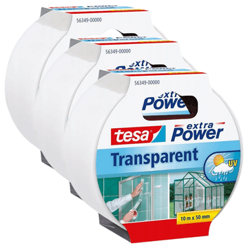 Tesa Tesa prozirna popravna ljepljiva traka za staklo i folije, 10m x 50mm x 3