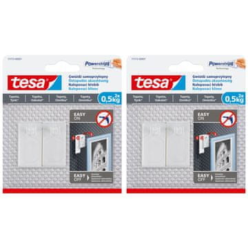 Tesa TESA samoljepljiva kuka vješalica za čavao do 0,5 kg za tapete i žbuku, 2 kom x2