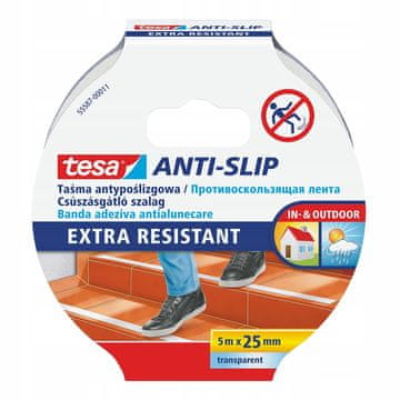 Tesa Tesa samoljepljiva protuklizna traka za stepenice, prozirna, 5 m x 25 mm