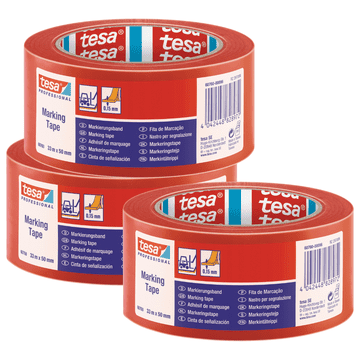 Tesa PVC traka za označavanje s upozorenjem 33 m x 50 mm x 3