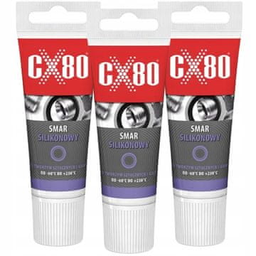 cx80 CX80 Silikonski bezbojni lubrikant za gumene brtve, prehrambena industrija, slavine, NSF 40g x3
