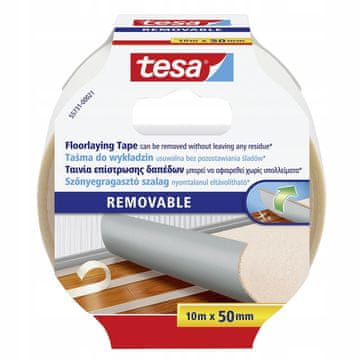 Tesa TESA dvostrana traka protiv klizanja ispod podne obloge, uklonjiva, 10m x 50mm
