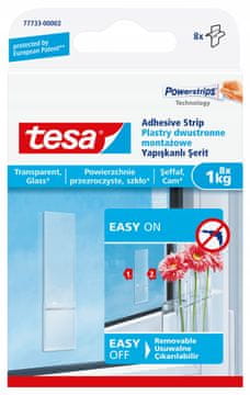 Tesa TESA trake za montažu, samoljepljive trake bezbojne do 1 kg za staklo, 8 kom